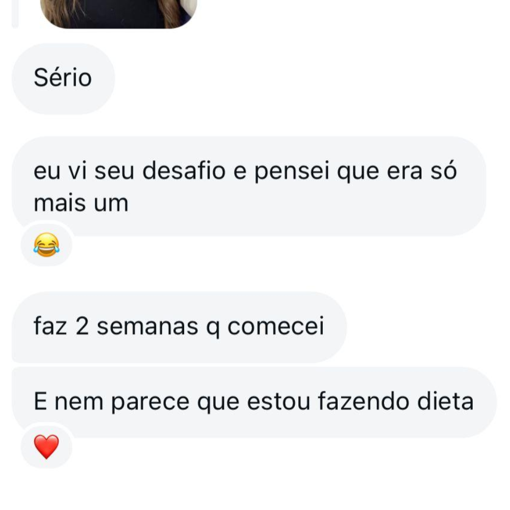 Patricia, se sentindo livre e leve fazendo o Desafio 21 Dias.