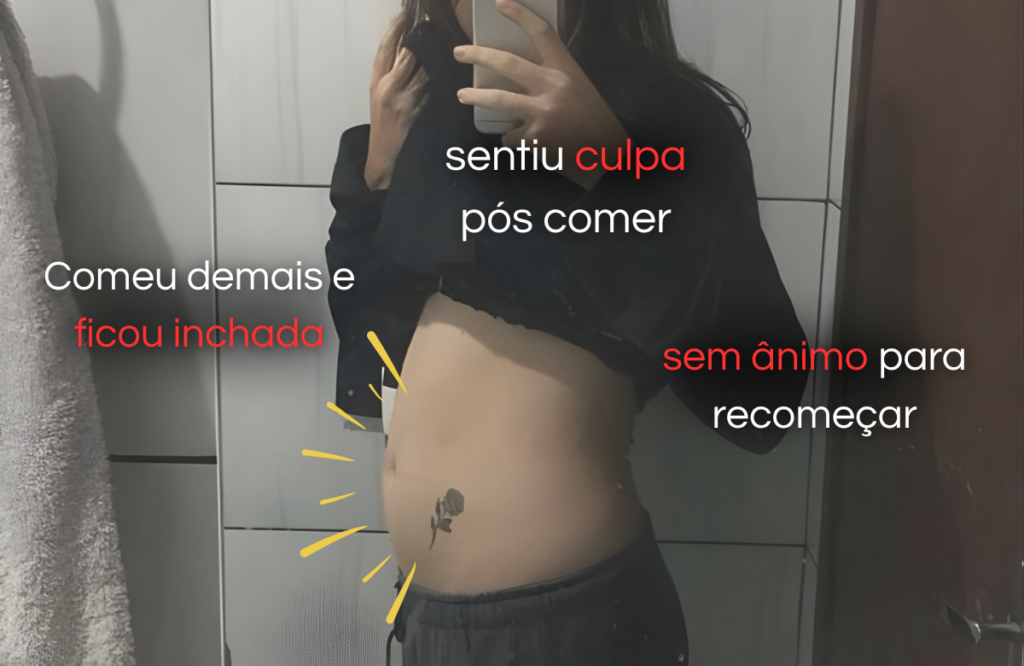 Foto da nutricionista Kamila Kuhn antes de desvendar o Método KK.