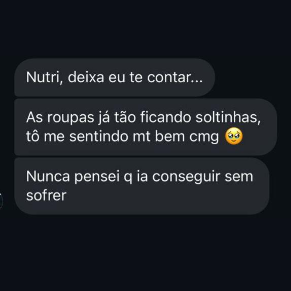 Cláudia, de 41 anos, sentindo mudança nas roupas após o Método KK.